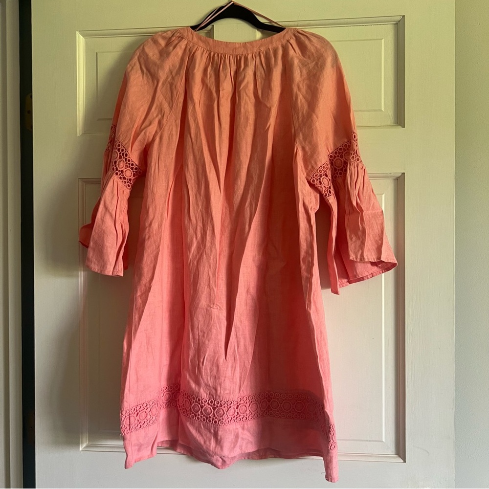 Pretty pink Crown and Ivy linen dress size Large. - Picture 9 of 10